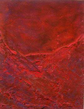 赤いマグマの絵です