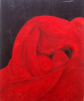 赤い布の絵